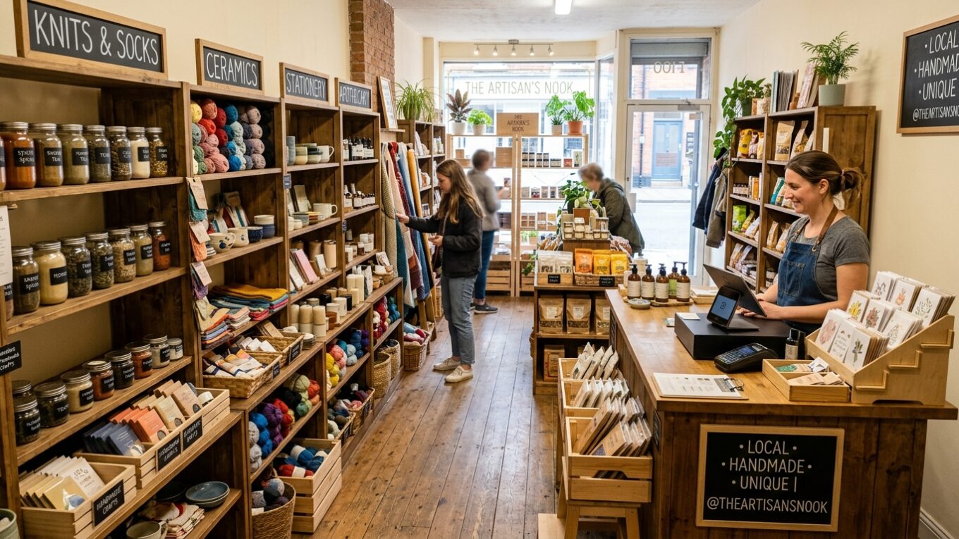 Organização de loja pequena